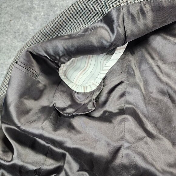 Ralph Lauren Blazer Mens 44L Wool Houndstooth 2 Button Sports Coat Jacket - Picture 14 of 16